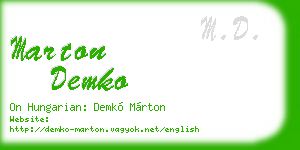 marton demko business card